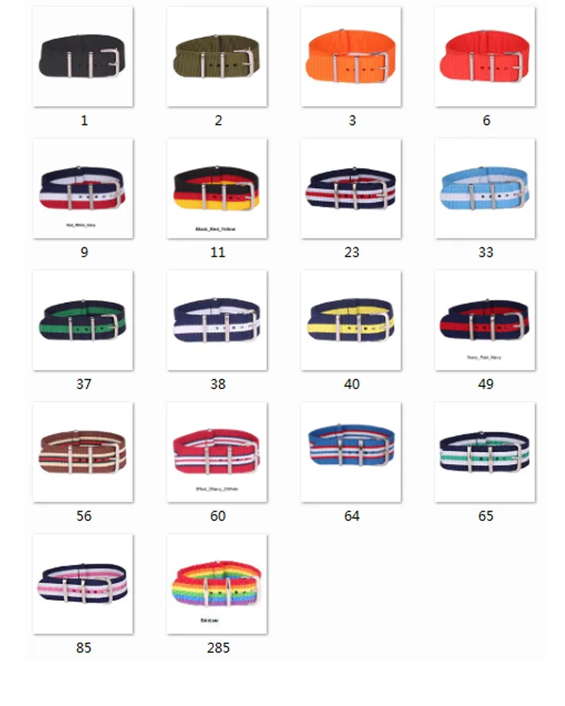 

NATO Nylon Canvas Watch Band 14 Size Stripes Gradient Color GIRL'S DW Watch Strap Cloth Pendant Watch Accessories