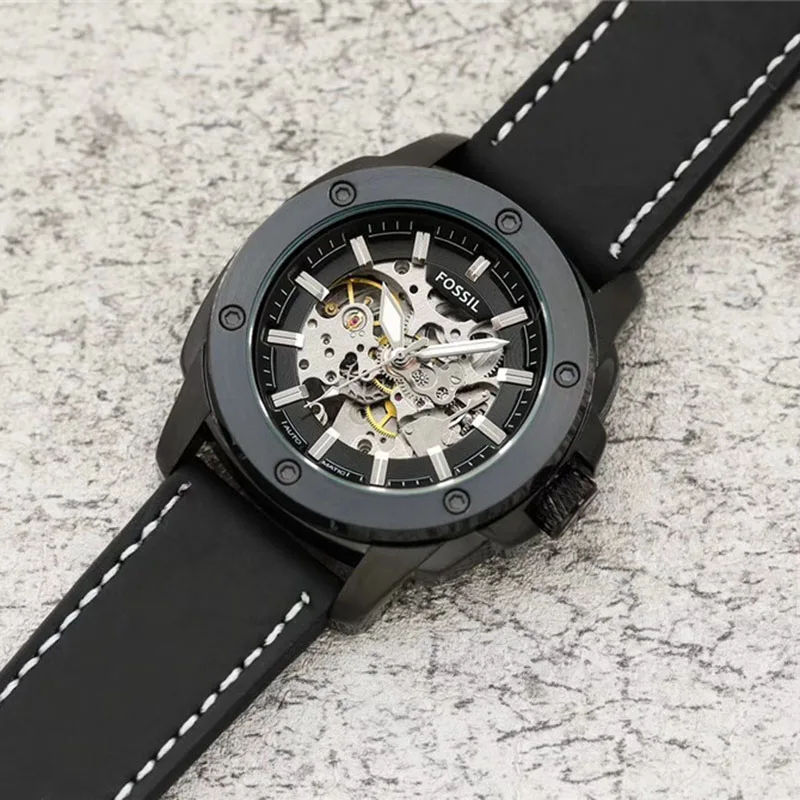 FOSSIL автоматические мужские наручные часы с кожаной мужской s лучший бренд класса