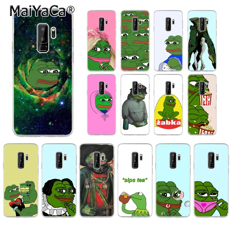 MaiYaCa Pepe мемы грустная лягушка Новинка чехол для телефона Fundas Крышка для samsung S9 S9 плюс S8 S8plus S7 S6 S5 крышка