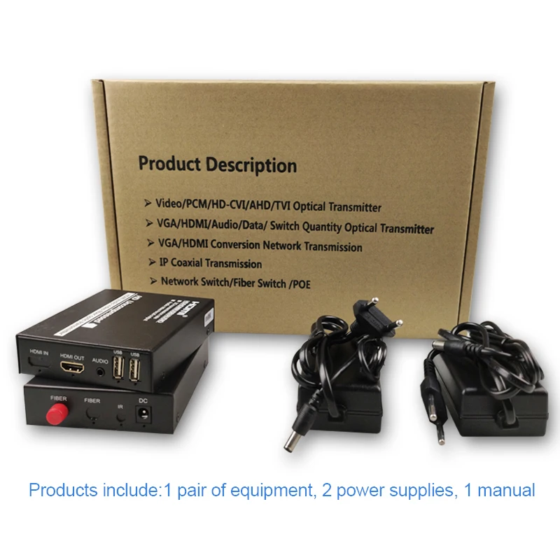 HDMI-video-audio-over-fiber-converter-extender-with-3G-transfer-rate-Uncompressed-HDMI-lossless-transmission-with