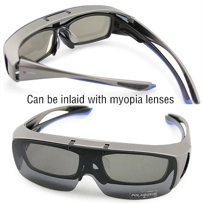 Polarized lens Sunglasses Cycling Flip-up Glasses Bike Eyewear Men's Fishing For Myopia Glasses Driving Free _ - AliExpress Mobile