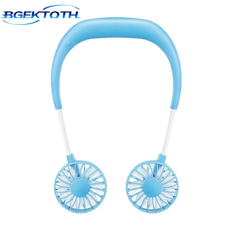 Bgektoth Hands-free повязка на шею руки-свободно висящий USB Перезаряжаемый двойной вентилятор мини-вентилятор летний портативный дропшиппинг
