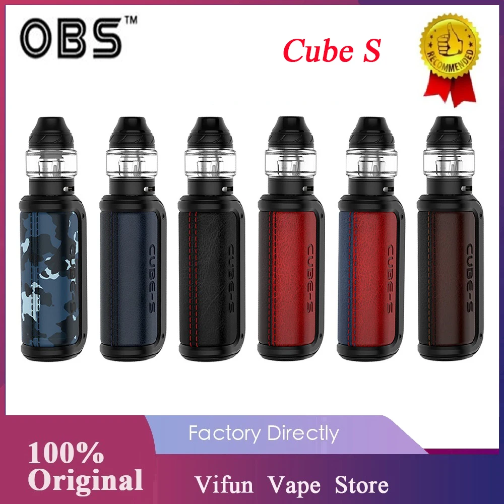 Оригинал OBS Cube S 18650 VW Mod Kit 0 96 дюймов светодиодный экран 4 мл куб бак питание от