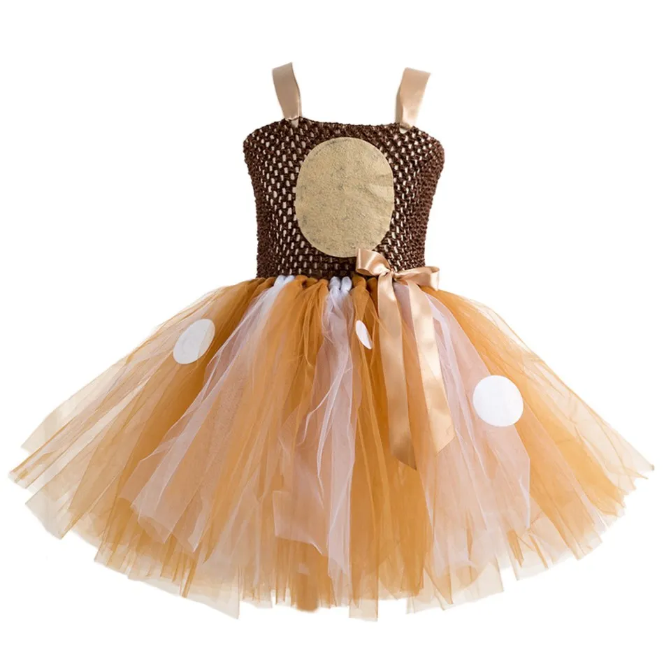 Reindeer Dress 01 MUABABY платье-пачка для девочек «История игрушек»; детское летнее фатиновое нарядное платье для принцессы; костюм Рапунцель, Эльзы, Анны, Белль на Хэллоуин - Цвет: Reindeer Dress 01