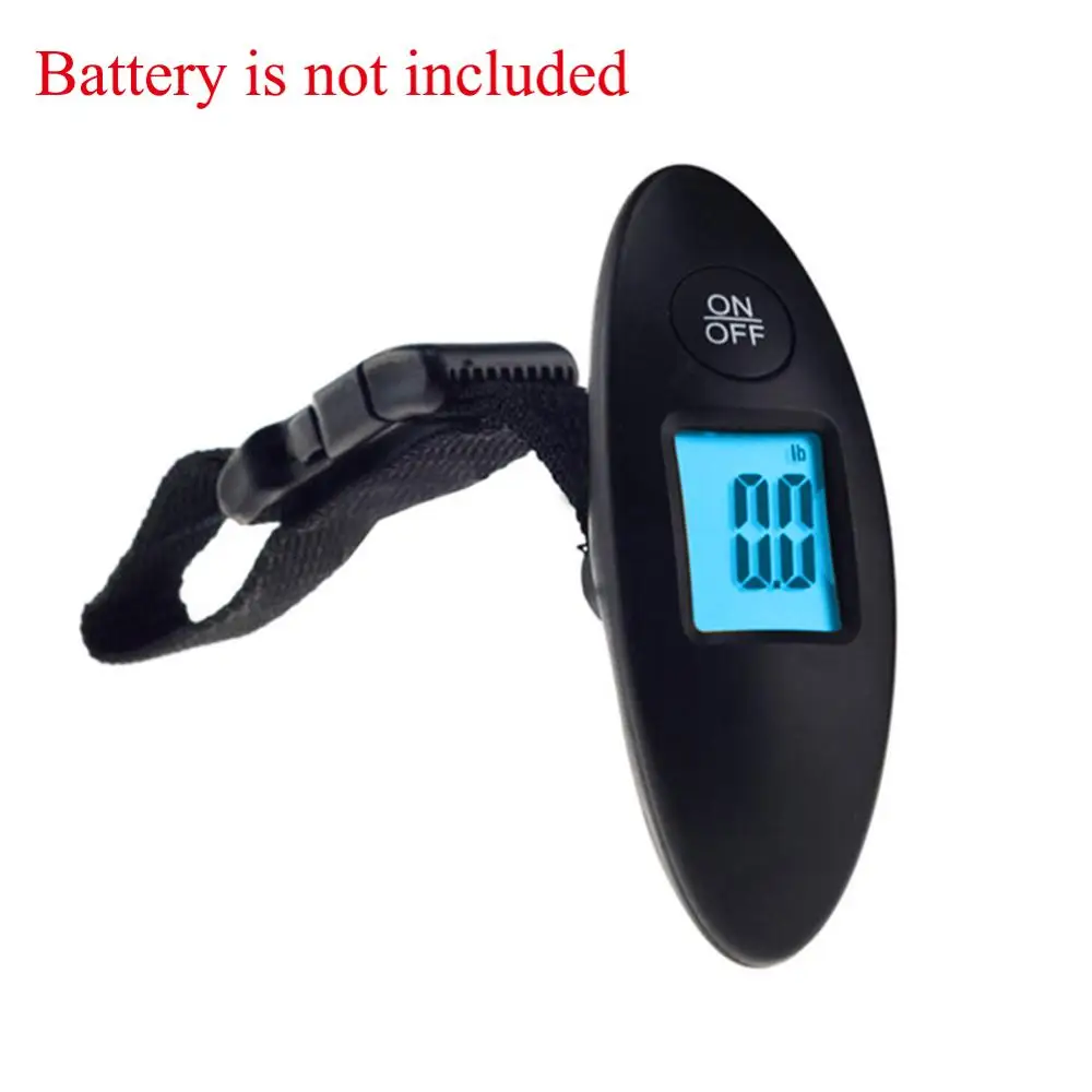 Black And Backlight Mini 40kg/100g LCD Digital Electronic Luggage Scale Portable Suitcase Scale Handled Travel Bag Weighting Fish Hook Hanging Scale - Цвет: Black And Backlight