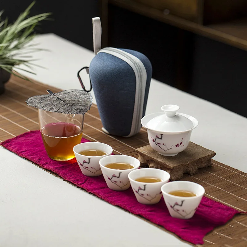 Керамический чайник Gaiwan teacups Gaiwan, чайная чашка для Пуэр китайский заварочный чайник портативный дорожный чайный сервиз, кружка для вина - Цвет: A