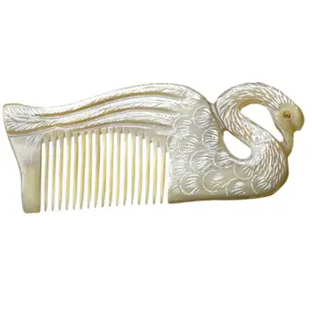 

1PC Ox Horn Hair Comb Double-sided Engraving Horn Comb for Hotel Home Tour Trip