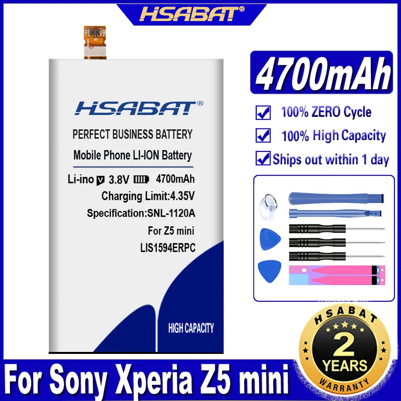 HSABAT New 4700mAh LIS1594ERPC For Sony Xperia Z5 mini compact E5823 E5803 XA Ultra C6 F3216Xc Xmini Battery | Мобильные телефоны и