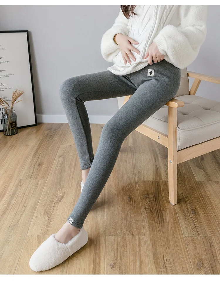 Explosion models maternity clothes autumn and winter plus pregnant thickening stomach lift comfortable leggings pregnant trouser