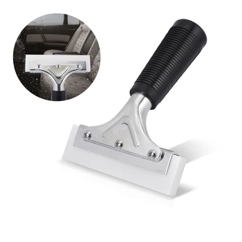 

EHDIS Square-Edged Silicone Water Wiper Scraper Rubber Handle Squeegee Thick TPU Blade Sticker Glue Remover Car Cleaning Tool