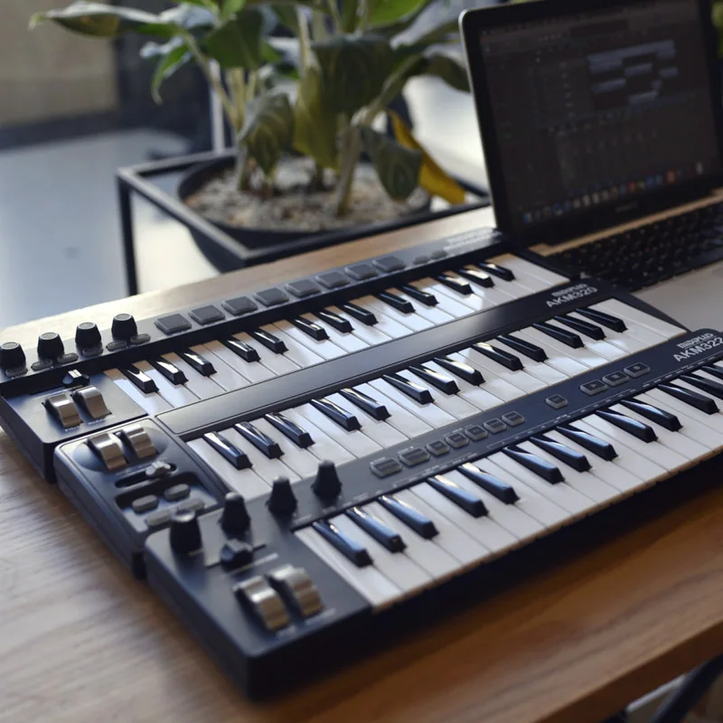 MIDIPLUS AKM320 миди клавиатуры пианино и барабанные колодки MIDI Контроллер 32-ключ мини ключ usb клавиатура