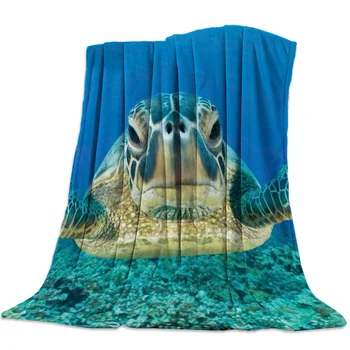 

Sea Turtle Spring and Autumn Soft Flannel Blanket Office Siesta Blanket Sofa Bed Blanket