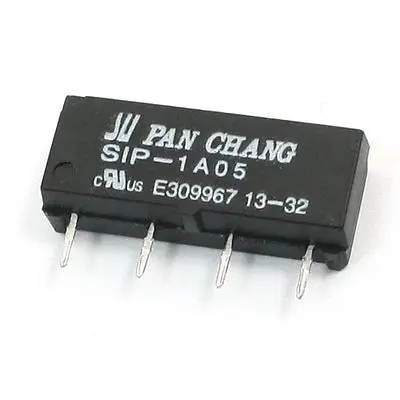 

DC 5V Open Style 4 Pin SIP-1A05 4-Pin Dry Reed Relay Black