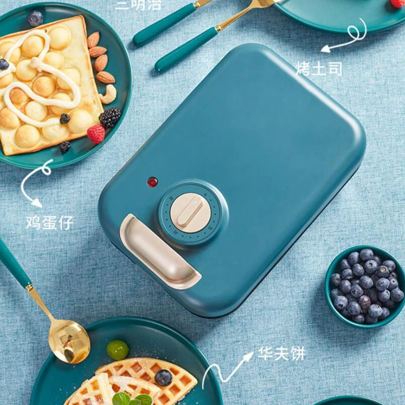 220V Electric Sandwich Maker Timed Waffle Maker Toaster Baking Takoyaki Pancake Sandwichera Multifunction Breakfast Machine