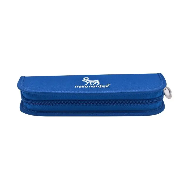 

Original Novo Nordisk 4 Pen canvas bag Blue Case ,Pen not Include Novopen 5 General packaging bag blue