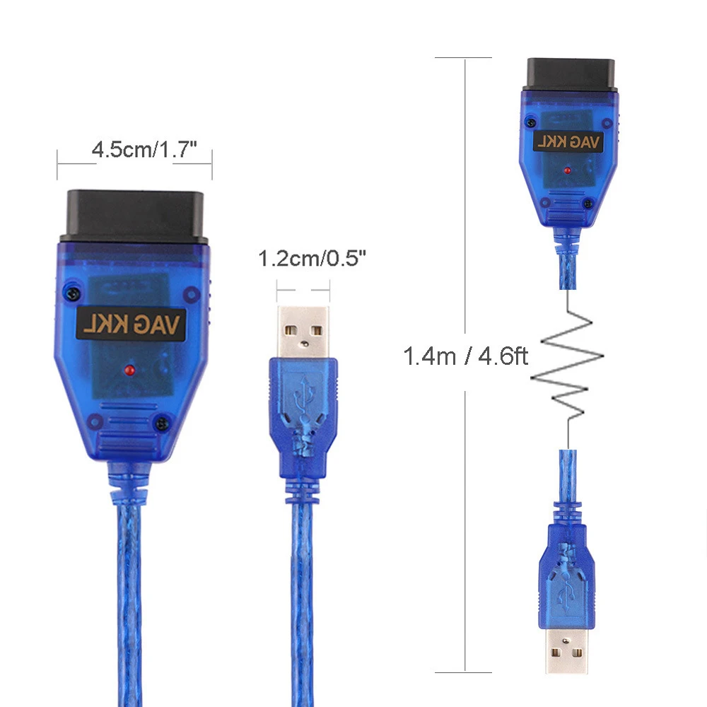 Высококачественный Универсальный диагностический инструмент KKL 409 1 OBD2 кабель USB