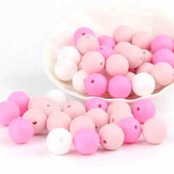 100pcs 9mm Baby Teether Silicone Beads DIY Pacifier Chain Bracelet BAP Free Chewable Round Silicone Bead Accessories For Newborn