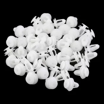 

New 50pcs 8mm Car Motorcycle Nylon Fairing Trim Panel Fasteners Clip Rivets For Honda for Yamaha for Suzuki for Kawasaki