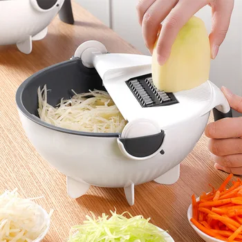 

Magic Rotate Vegetable Cutter Slicer Chopper Portable Grater Kitchen Tool FPing