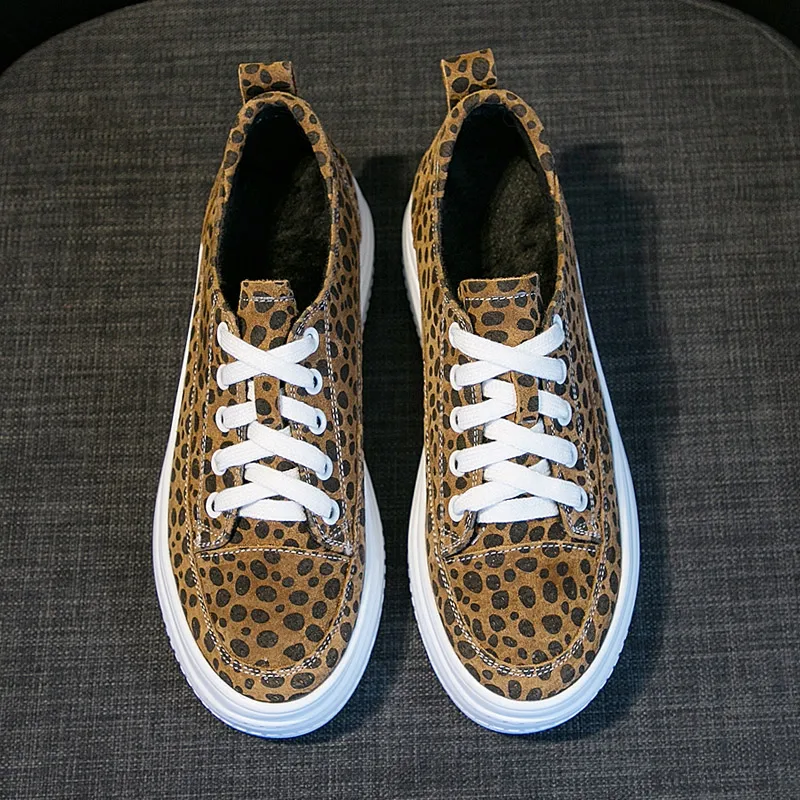 Женские вулканизированные туфли; женские кроссовки; леопардовая обувь; chaussures femme; женская обувь на толстой подошве; Цвет Черный; tenis feminino; повседневные кроссовки