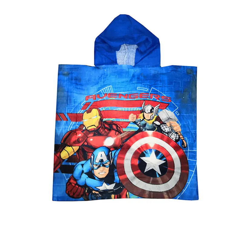 Disney Children Mickey Mouse Hooded Towel Cartoon Sofia Frozen Elsa Anna Pony Soft Beach Towel Baby Boy Girl Bath gifts