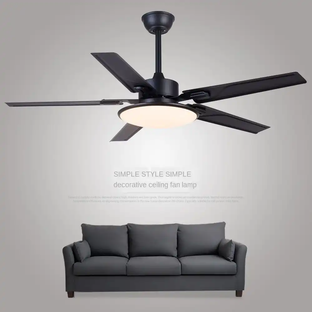 Five Metal Blade Ceiling Fan Fans With Lights Remote Control Ventilator Lamp Bedroom Decor Reversible 48 Inch Silent Motor Home Kipas Langit Langit Aliexpress