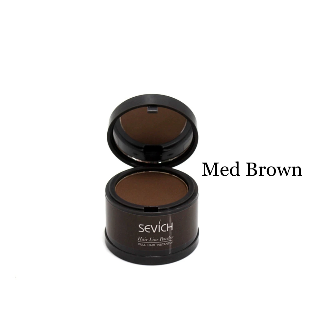 Med Brown 1 шт. Hairline ремонт лоб Обрезка волос наполнение пудры покрытие волос Кисть для нанесения Косметики лысый покрытие Уход за волосами Аксессуары для укладки - Цвет: Med Brown