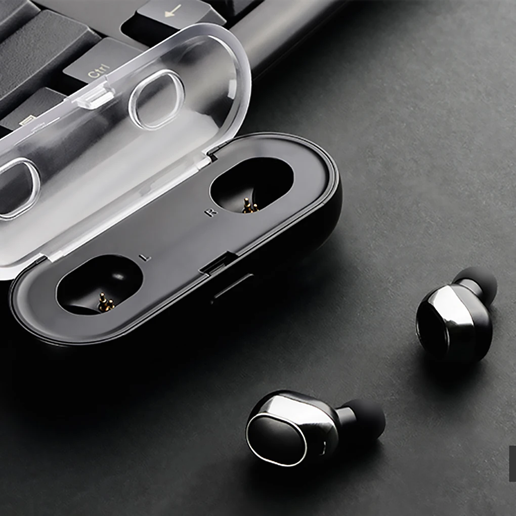 Мини противоскользящие разделяющие наушники Bluetooth беспроводные легкие наушники с зарядным устройством