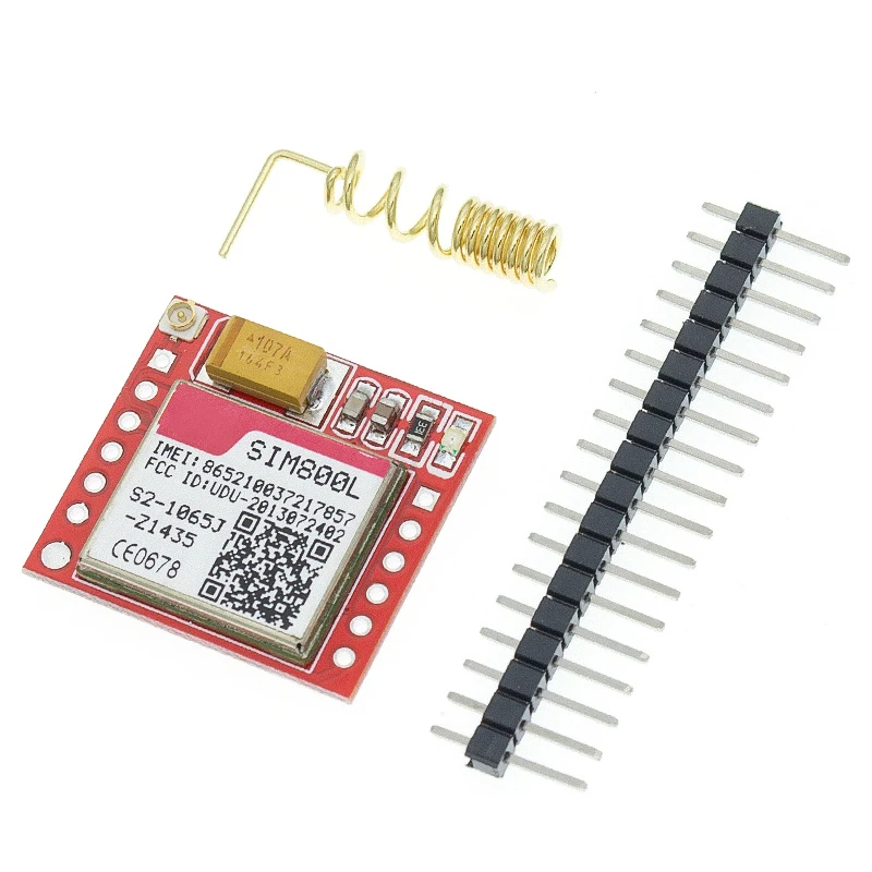 Маленький SIM800L GPRS GSM модуль карта MicroSIM основная плата четырехдиапазонная TTL