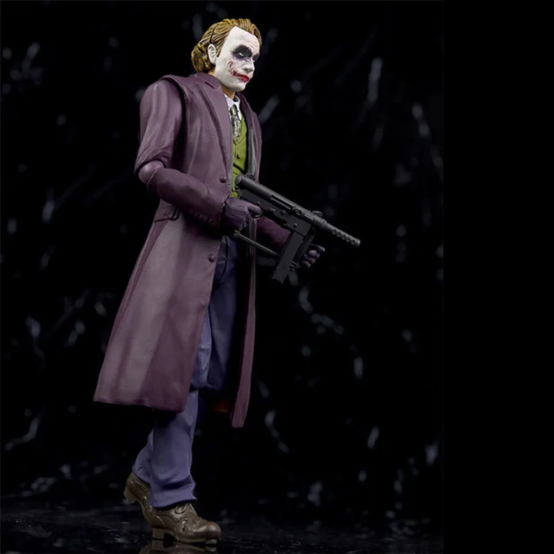 15cm SHF Heath Ledger Joker Action Figure Toys PVC Batman The Dark Knight Joker Collection Model Toys
