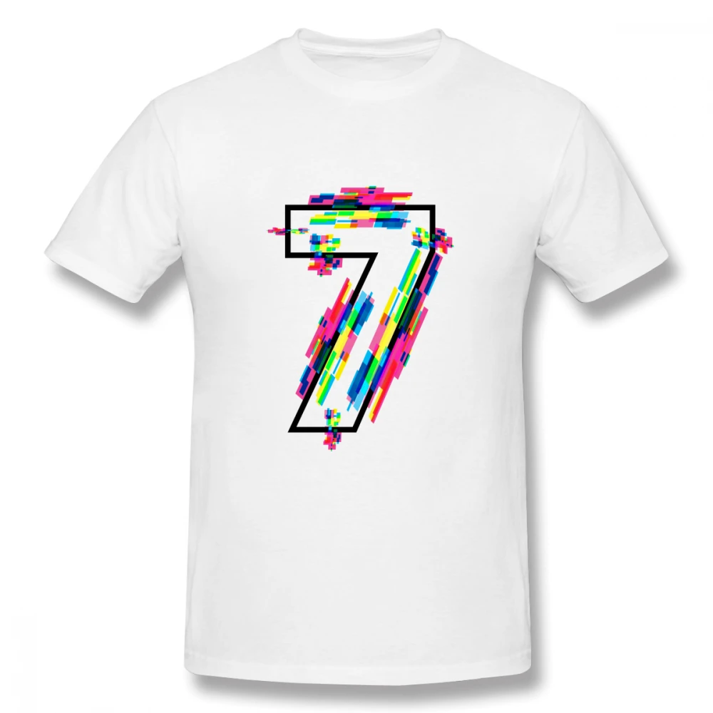 

2019 Men's Basic Short Sleeve T-Shirt 3D Print t shirt What Does The Number 7 Mean Lucky No 7 Cotton Funny T-shirt home Top Tees