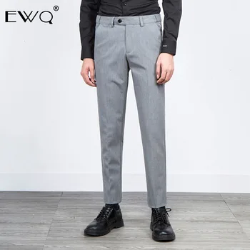 

EWQ / Casual Men's Suit Pants 2020 Spring Fashion New Trousers Self-cultivation Solid Color Slim Trousers With Pockets 9Y0069
