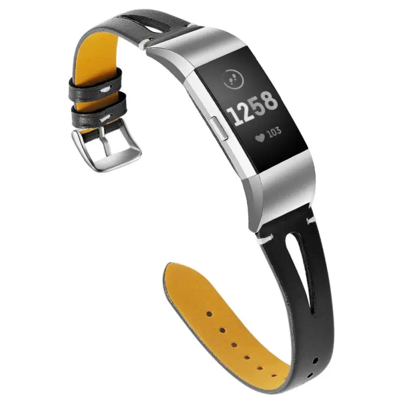 Ремешки из натуральной кожи, совместимые с фитнес-браслетом Fitbit Charge 2, сменные ремешки для женщин и мужчин Ремешки из натуральной кожи, совместимые с фитнес-браслетом Fitbit Charge 2, сменные ремешки для женщин и мужчин
