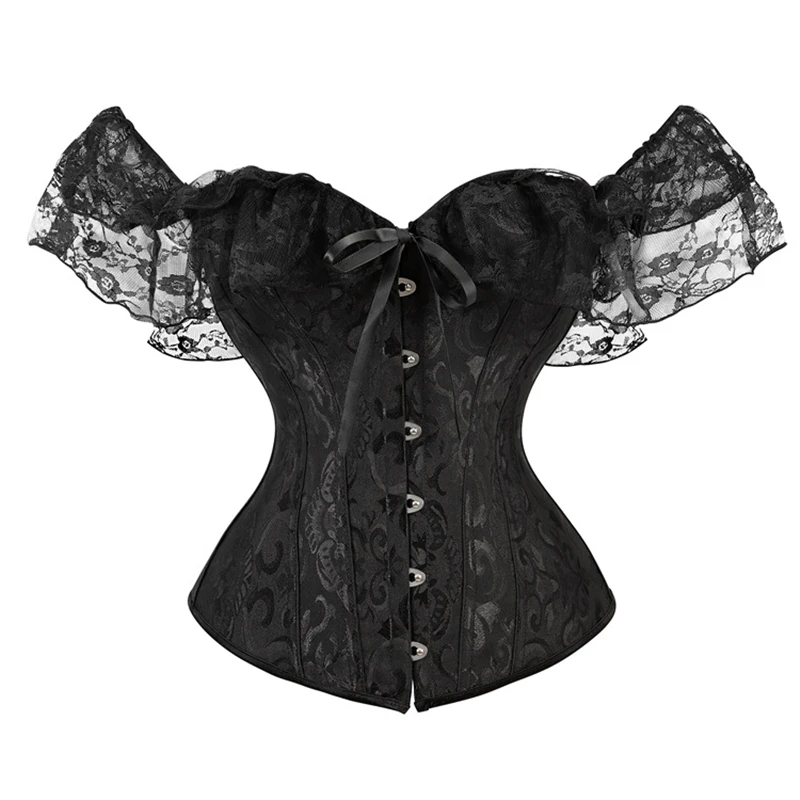 

Sexy Corset Underbust Women Gothic Corset Top Curve Shaper Modeling Strap Slimming Waist Belt Lace Corsets Bustiers Black White