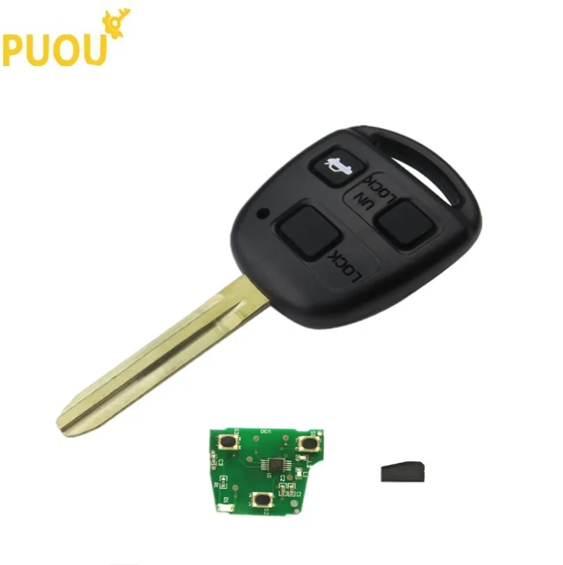 2 кнопки дистанционного брелока 315 МГц 4D67 чип для Toyota Avensis Corolla Yaris Rav4 FCC ID: HYQ12BBT