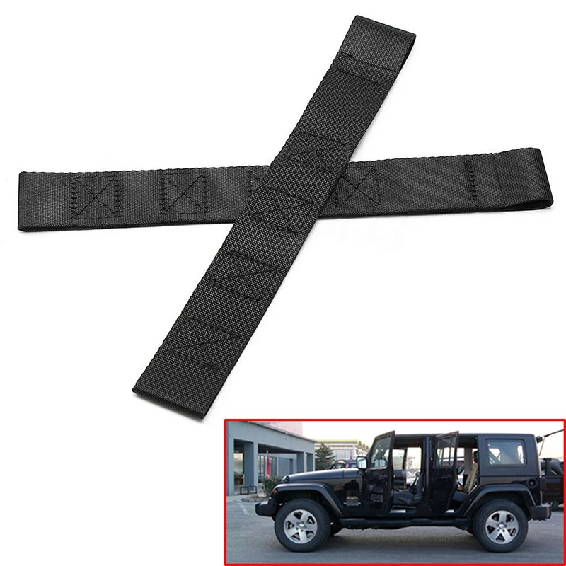 Новые 2 шт Регулируемые дверные ремни из жесткого нейлона для Jeep Wrangler CJ TJ YJ 1955-06 \ t