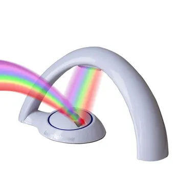 

Rainbow Projector Light 2 Mode Portable LED Night Projection Light Battery Operated Lamp for Children Tabletop Decoration