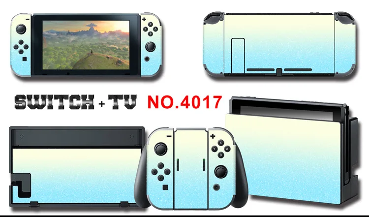1set New Cute Anime Full Body Sticker for NS Switch Protective Cover Skin Colorful Art for Game Console Joy-Con Controller Decor