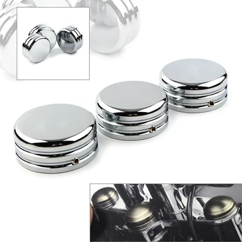 

CNC Motorcycle Upper Fork Stem Nut Covers for Harley Sportster 883 Iron Low XL883L FXD FXDL FLS FLSS FLSTF FLSTN 3Pcs Chrome
