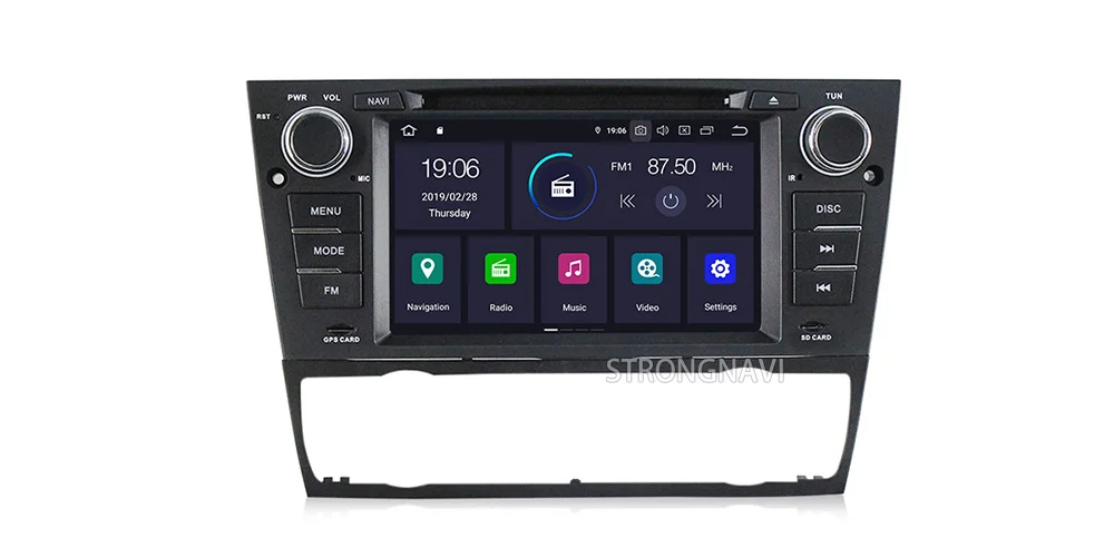 Cheap IPS DSP Car Multimedia player Android 9 4+64G GPS navigation radio Stereo  For bmw e90 E91 E92 FM Radio wifi BT 32