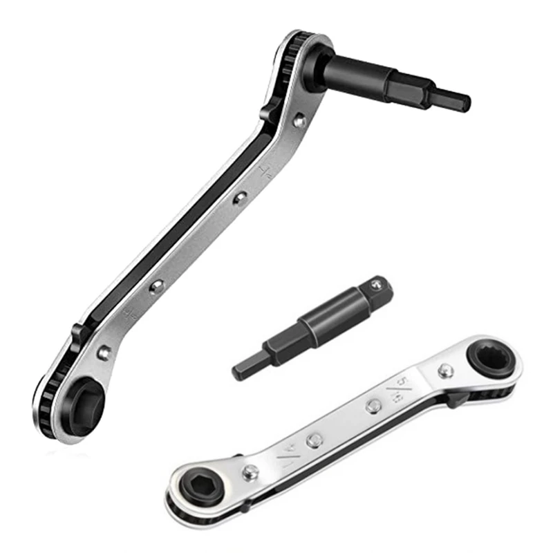 Refrigeration Service Wrench Set Ratcheting Service Wrench Hvac