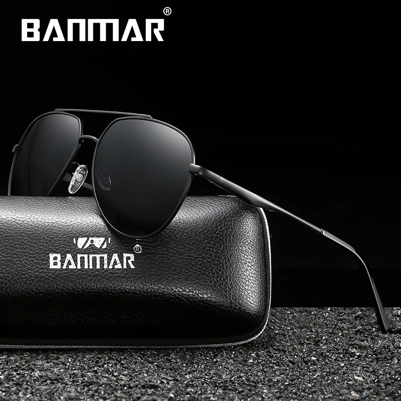 

BANMAR Men's Sunglasse Polarized Lens Brand Red Design Temples Sun glasses Coating Mirror Glasses Oculos de sol