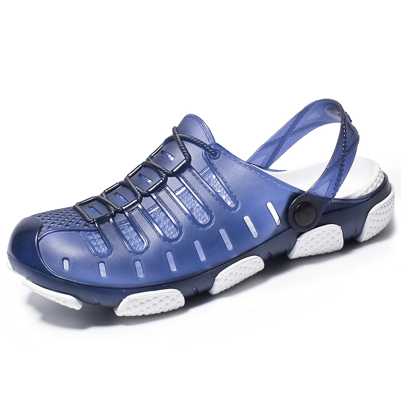 

Pool Beach Sandals 2020 Summer Men Garden Non-Slip Water Shoes Male Jelly Clogs For Guys Antiskid Flat Slippers Black Red Yellow
