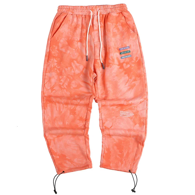 Aolamegs спортивные штаны, однотонные штаны, Мужские штаны с эластичной резинкой на талии, в студенческом стиле, на шнурке, модные, продвинутые повседневные брюки, уличная одежда - Цвет: orange