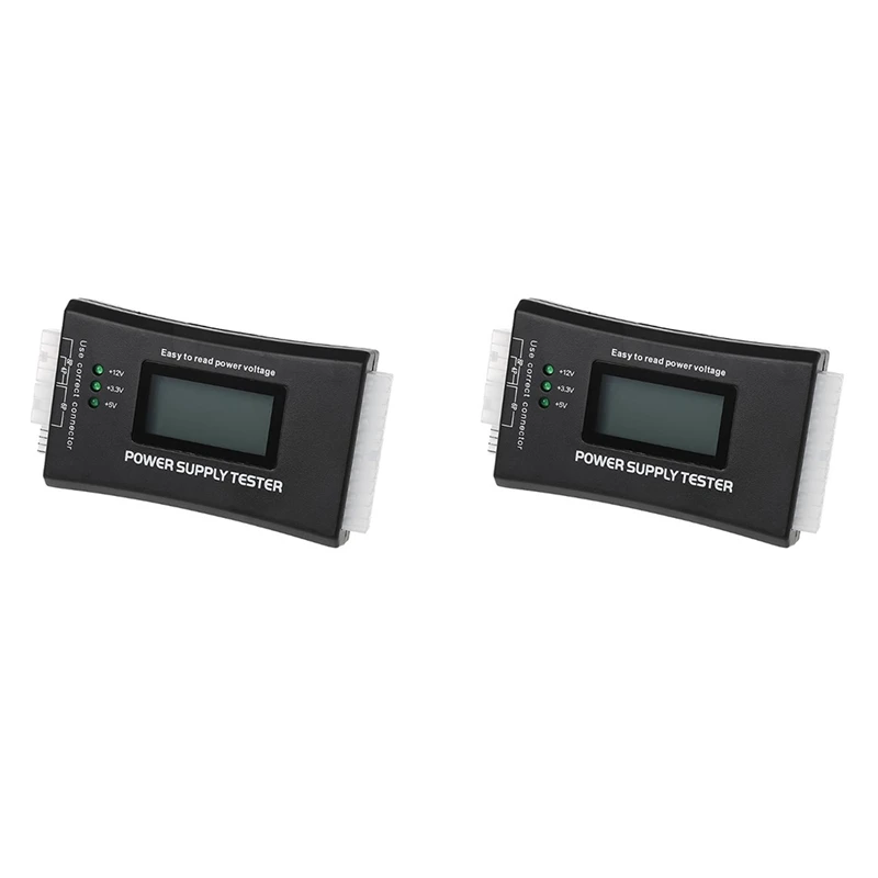 20+4 Pin LCD Computer Power Supply Tester for SATA IDE HDD ATX ITX BYI Connectors-2 Pack | Инструменты