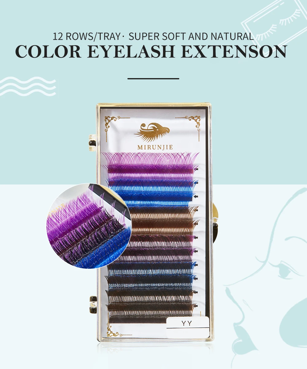 Soneed 10-15mm YY Premade Fans Eyelash Y Shape Individual Colored Lashes Fashion Extension Makeup Tools High Soft Quality Lash