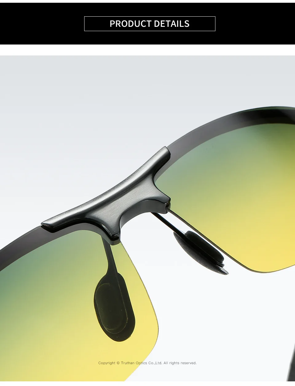 Mens Aluminum Sports Glasses for Driving Day and Night Vision Goggles Anti Glare Sunglasses with Gradient Polarized Lenses 5933