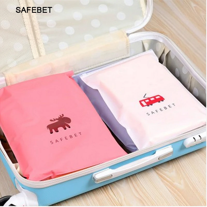 

portable foldable sanitary clothes storage organizer organiser PE bag travel small ziplock bags for shoes toys bag in bag