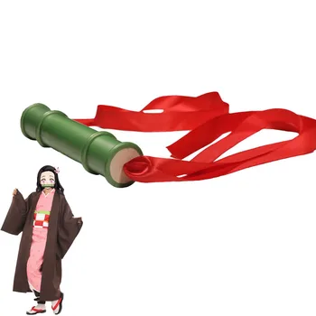 

Demon Slayer Kamado Nezuko Cosplay Sealing Stick Kimetsu no Yaiba Bamboo Mouth Props Halloween Cosplay Costume Accessories