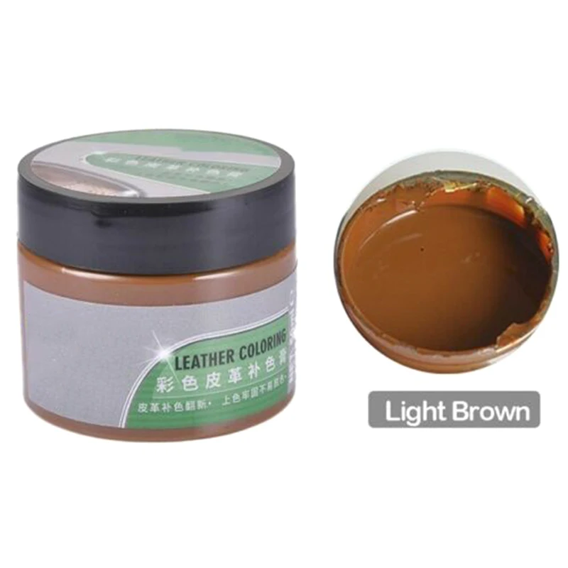 light brown Авто Кожа отремонтированный покрытие паста обслуживания агент безопасный эффективный для автомобильного сиденья OE88 - Цвет: light brown